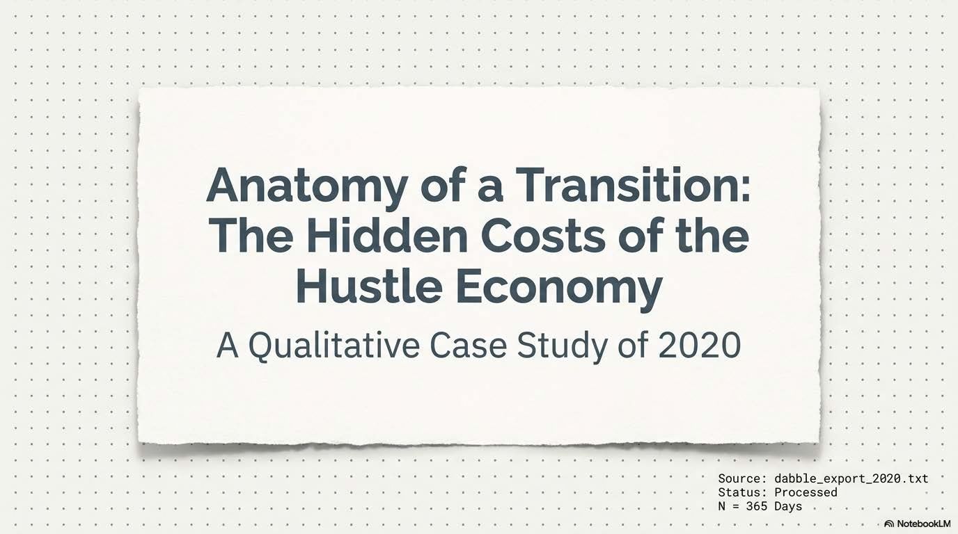 Anatomy of a Transition: The Hidden Costs of the Hustle Economy A Qualitative Case Study of 2020